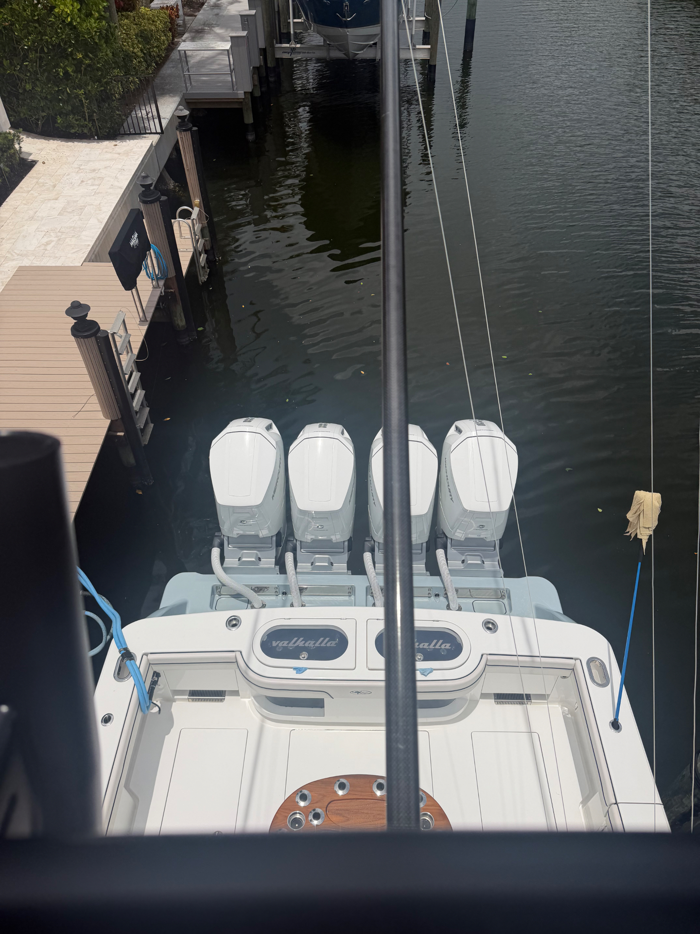 Yacht at the dock in South Florida